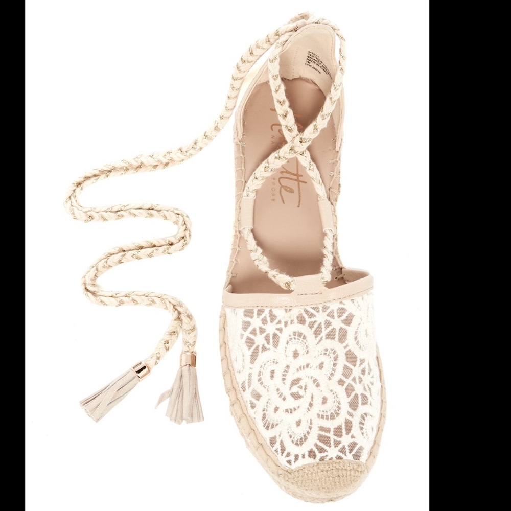 NWT Nanette Lepore Bitsy Lace Platform Espadrilles - Picture 3 of 7